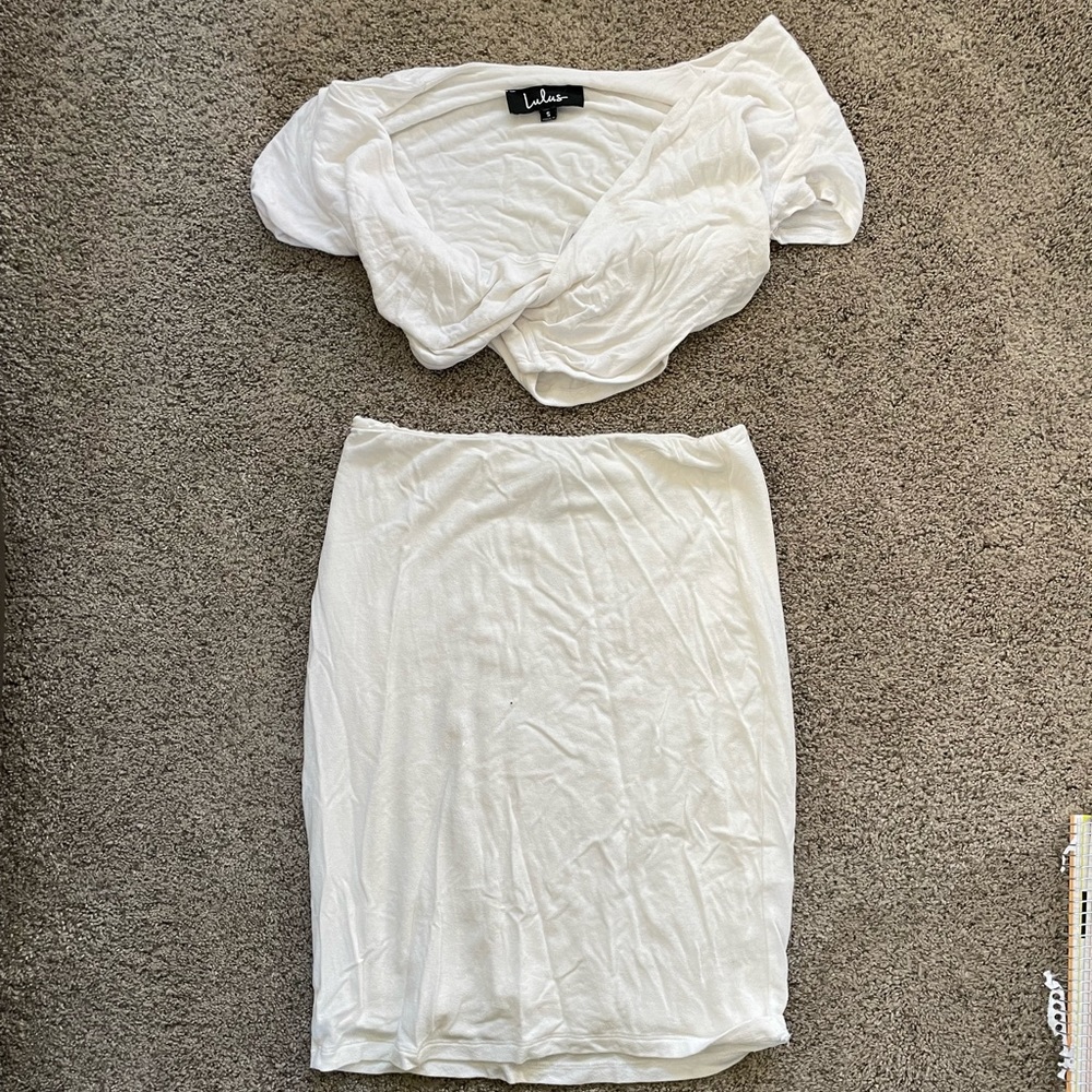 White two piece body on dress
